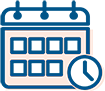calendar with clock icon