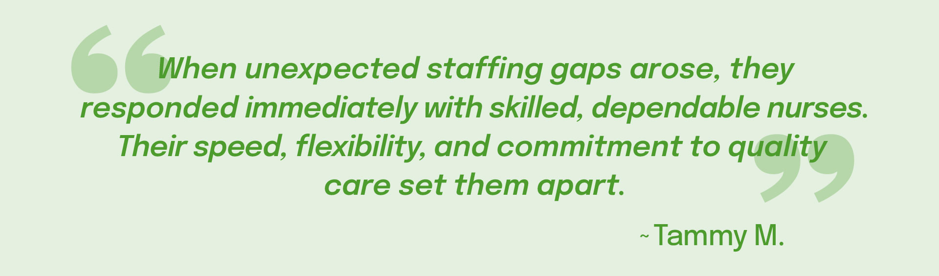 Testimonial from a traveler about the recruiter