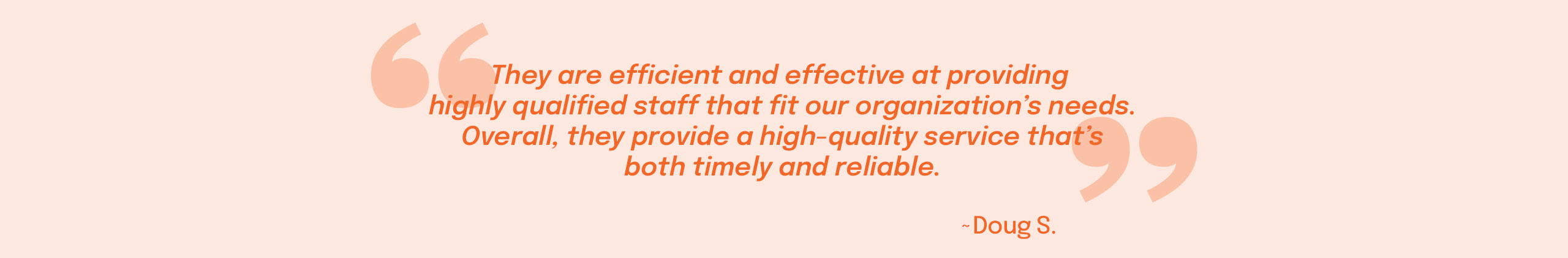 Testimonial from a traveler about the recruiter