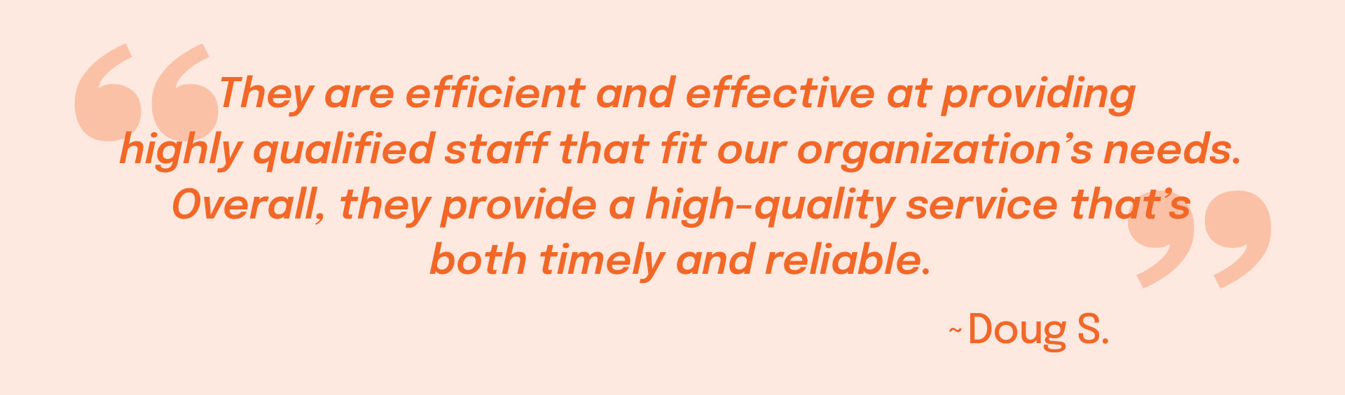 Testimonial from a traveler about the recruiter